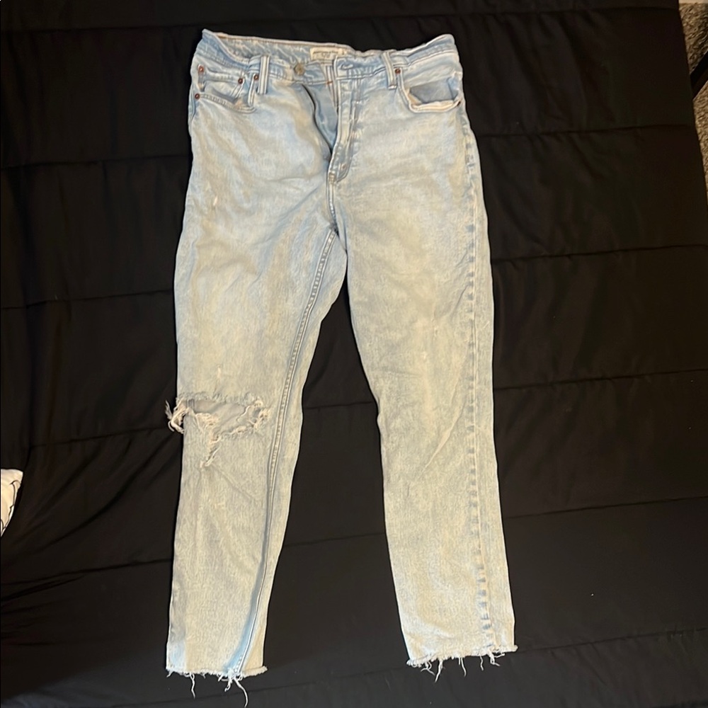 Light Blue Distressed Women's Jeans